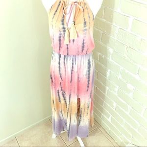 Venus tie-dyed pink dress